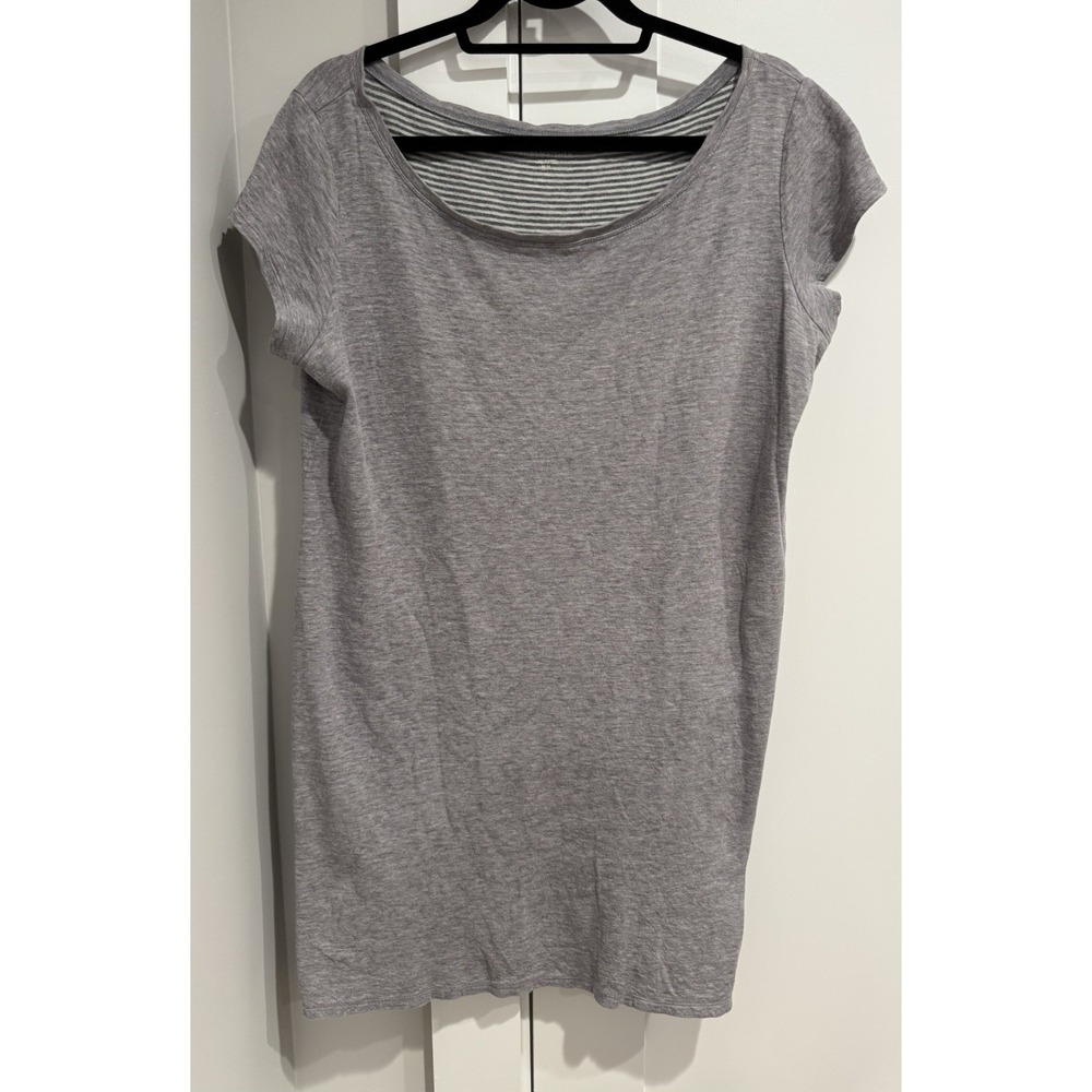 Eileen Fisher T-Shirt Dress Women's M Organic Cotton Lightweight Grey Summer